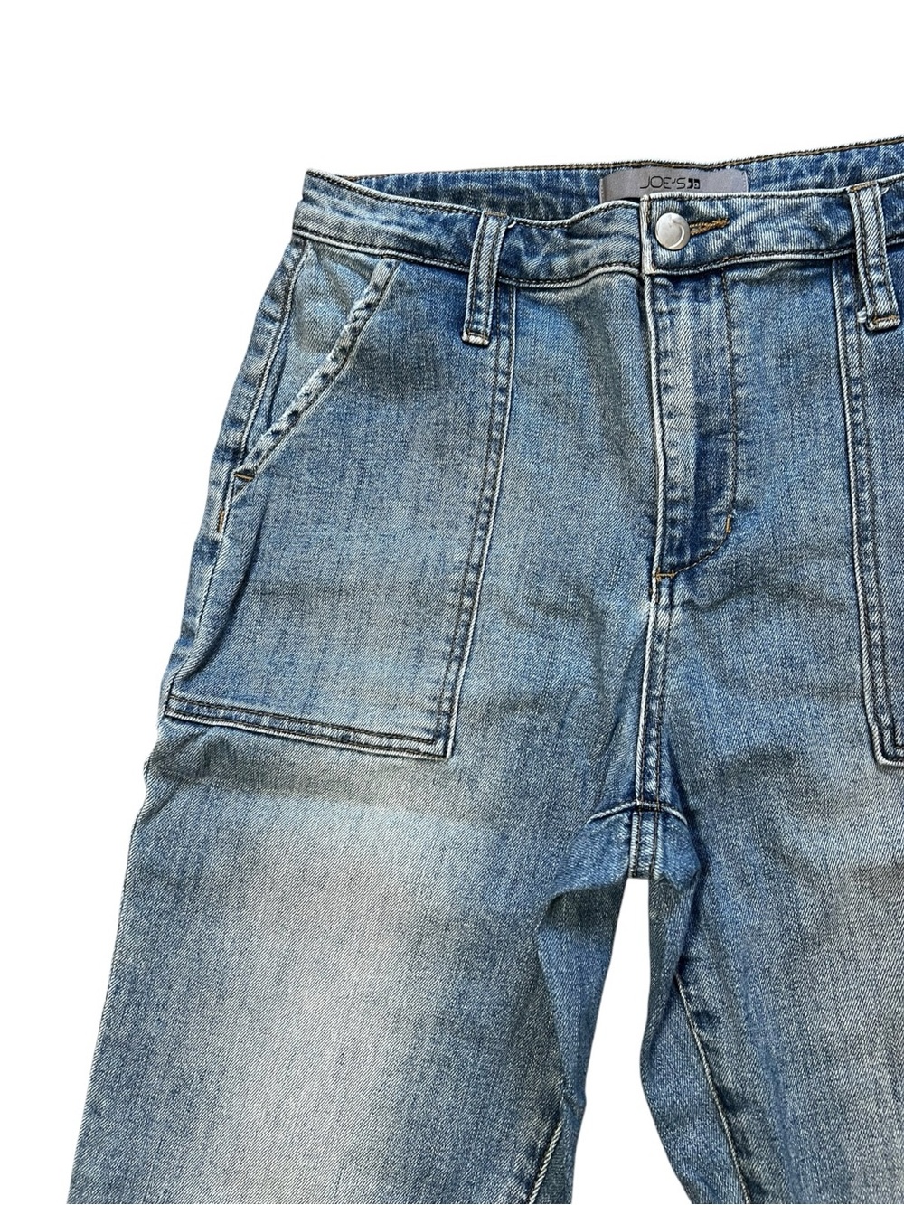 Joe’s Jeans High Rise Straight Crop Utility Jeans Relaxed Mom Fit Light Wash - Picture 5 of 11